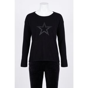 NEW ANGEL APPAREL scoop star sweater in black
